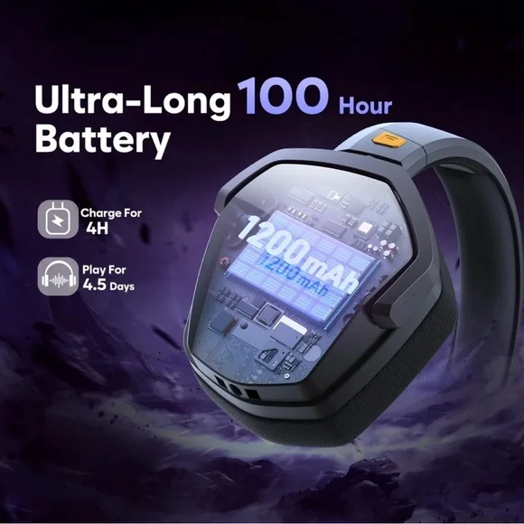 Black and Orange Gaming Headset - Picture 7 of 8